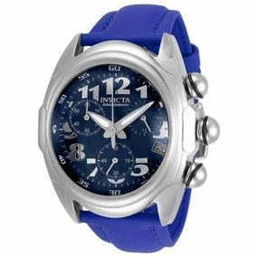 Invicta Men's Chronograph Watch - Lupah Japanese Quartz Blue Rubber Strap | 31405