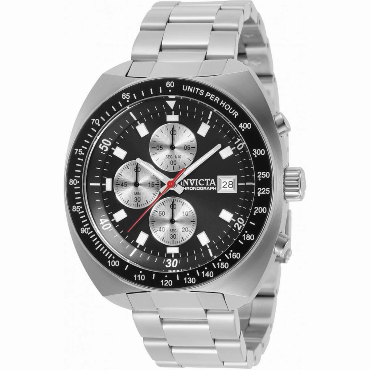 Invicta Men's Chronograph Watch - Pro Diver Black and Silver Dial Bracelet | 31489