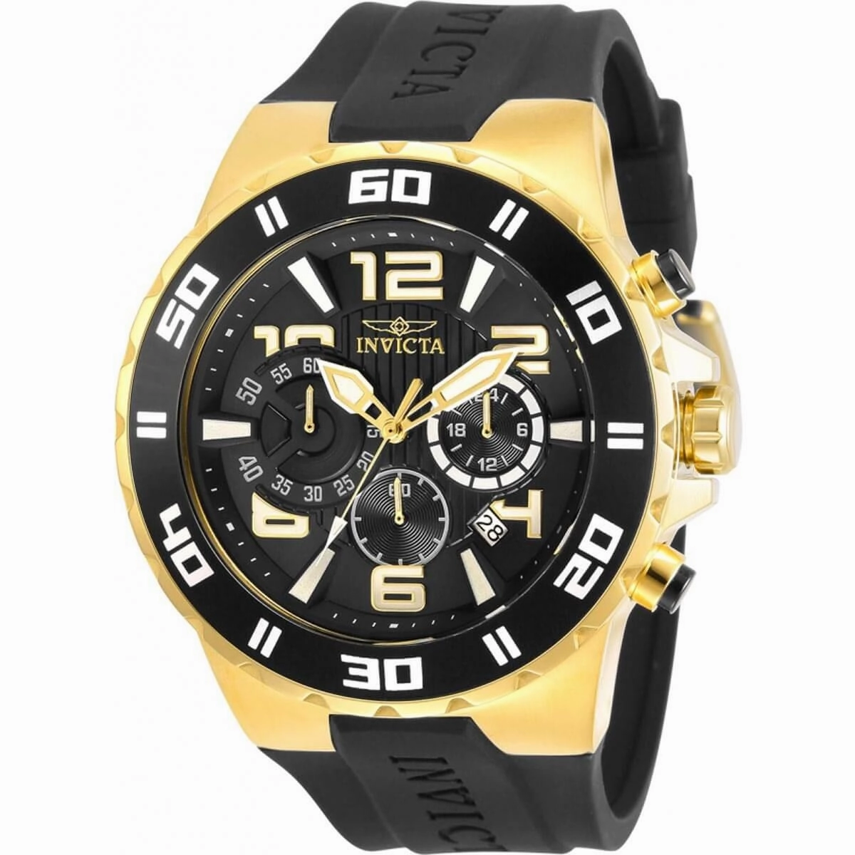 Invicta Men's Chronograph Watch - Pro Diver Black Dial Rubber Strap | 30939