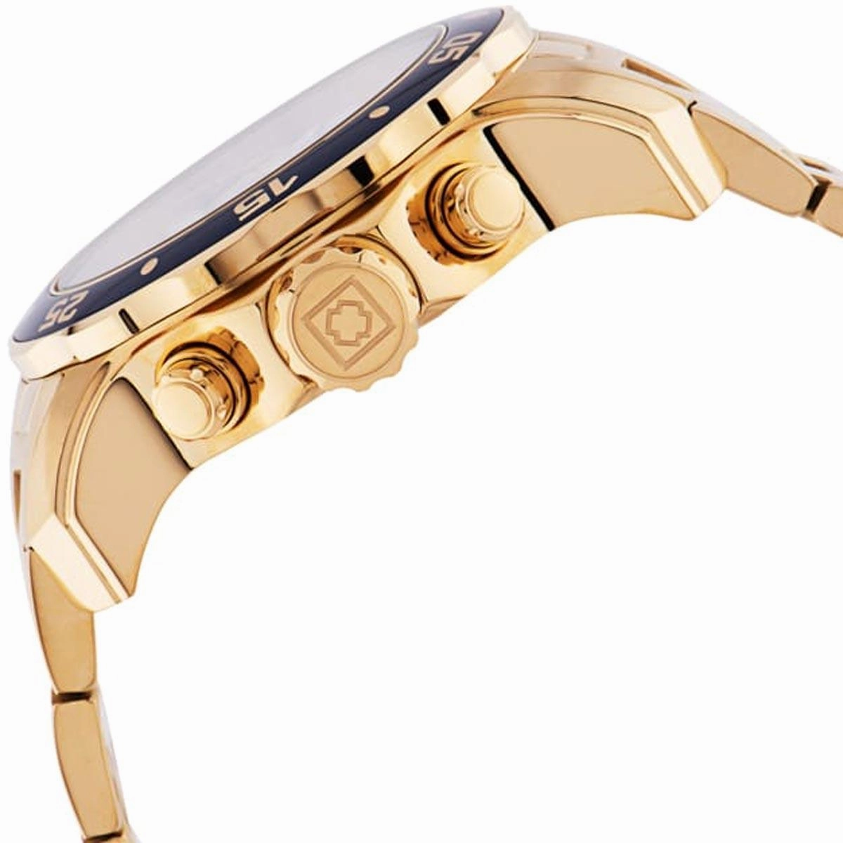 Invicta Men's Chronograph Watch - Pro Diver Quartz Yellow Gold Steel Bracelet | 35132