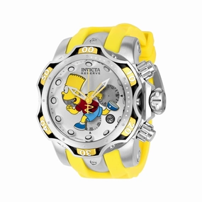 Invicta Men's Chronograph Watch - Reserve Simpsons Yellow Silicone Strap | 39018