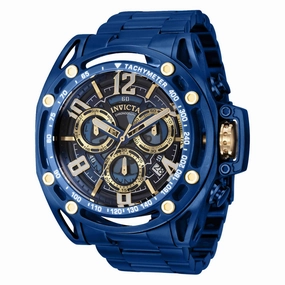 Invicta Men's Chronograph Watch - S1 Rally Blue Semi-Skeleton Dial Bracelet | 39146