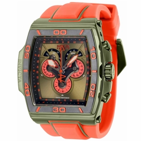 Invicta Men's Chronograph Watch - S1 Rally Diablo Orange and Green Strap | 43365
