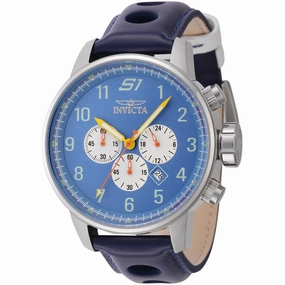 Invicta Men's Chronograph Watch - S1 Rally Light Blue and White Dial Strap | 44953