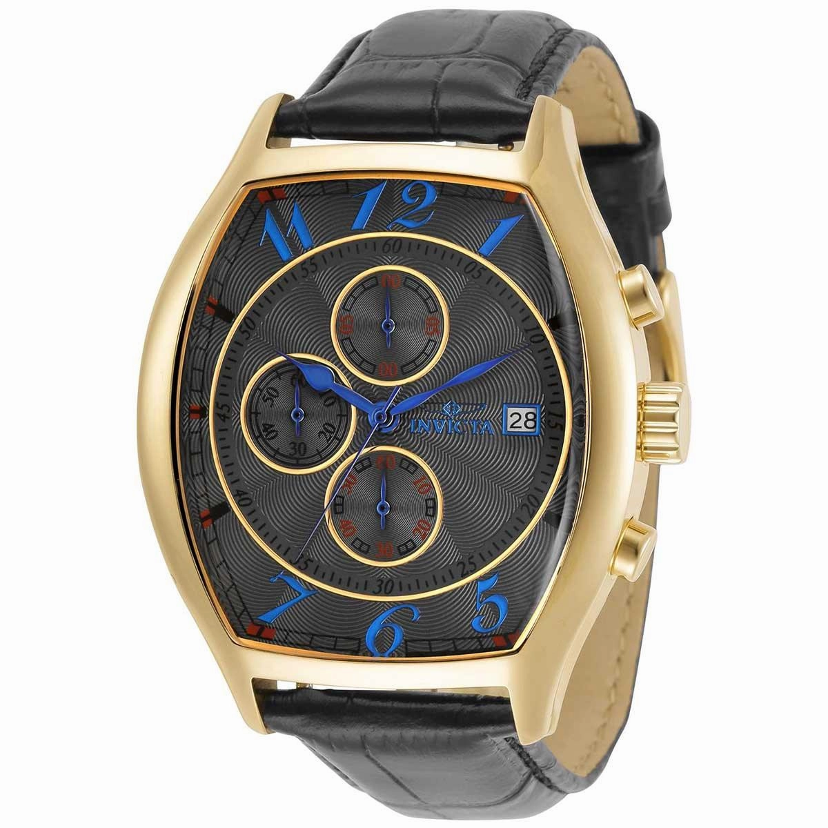 Invicta Men's Chronograph Watch - Specialty Quartz Black and Gold Tone Strap | 34015