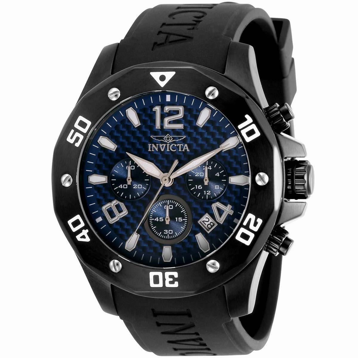 Invicta Men's Chronograph Watch - Specialty Quartz Dark Blue Dial Strap | 31212