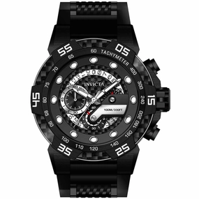 Invicta Men's Chronograph Watch - Speedway Japanese Quartz Black Rubber Strap | 36598