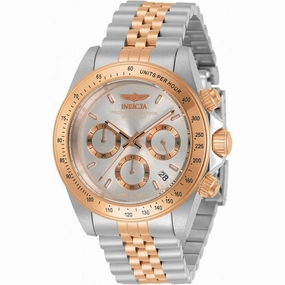 Invicta Men's Chronograph Watch - Speedway Silver and Rose Gold Dial Bracelet | 30995
