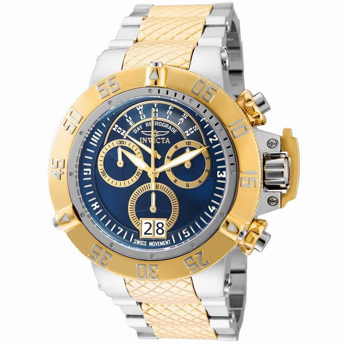 Invicta Men's Chronograph Watch - Subaqua Noma III Blue Dial Two Tone Bracelet | 31883