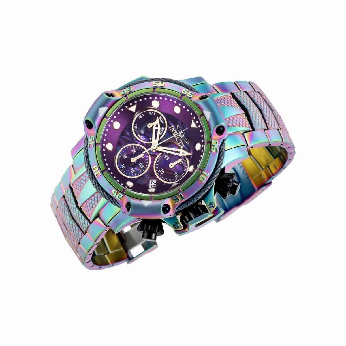 Invicta Men's Chronograph Watch - Subaqua Purple Dial Iridescent Bracelet | 38329