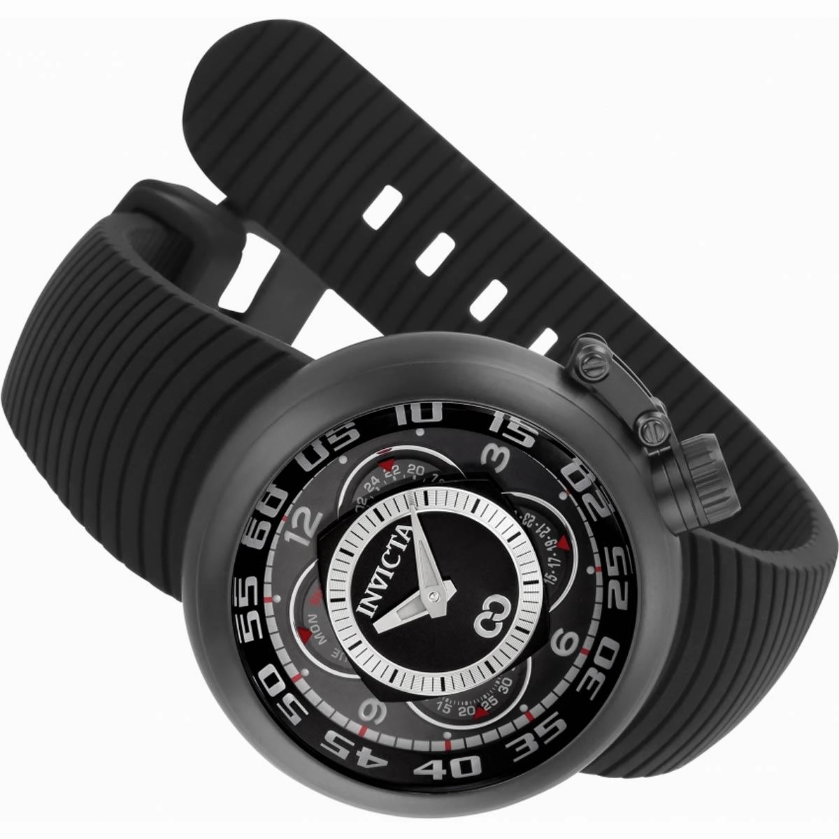 Invicta Men's Japanese Quartz Watch - Corduba Black and Silver Dial Strap | 34551