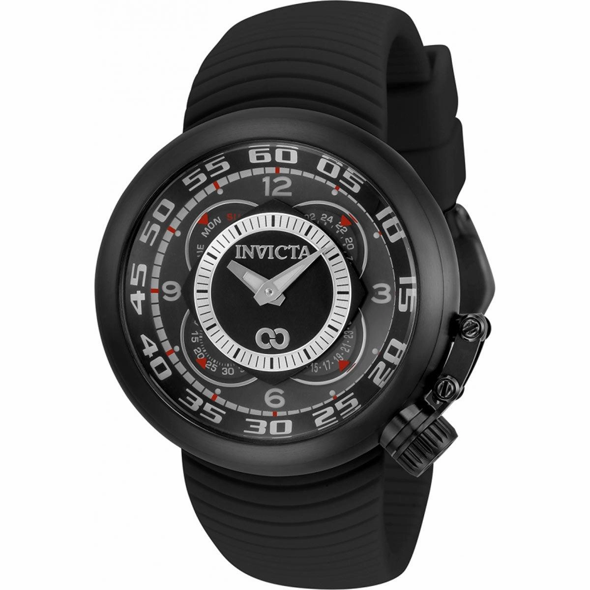 Invicta Men's Japanese Quartz Watch - Corduba Black and Silver Dial Strap | 34551