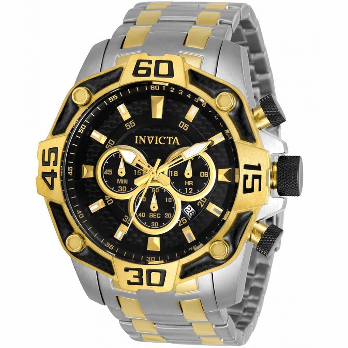 Invicta Men's Japanese Quartz Watch - Pro Diver Chronograph Two Tone Bracelet | 33853