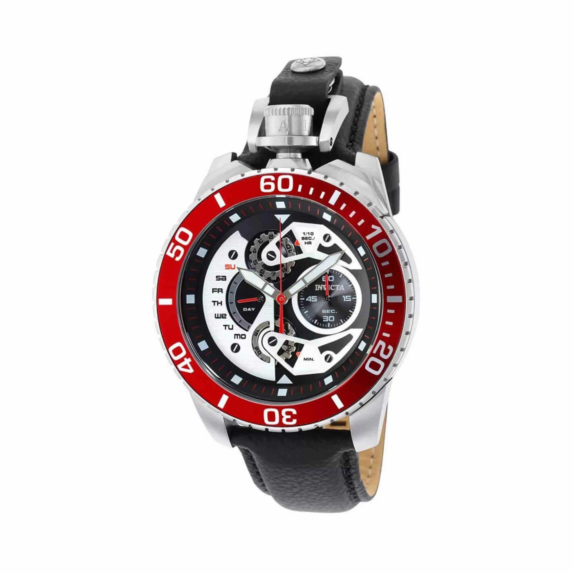 Invicta Men's Pocket Watch - Pro Diver Red Rotating Bezel Chronograph | 35439