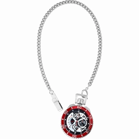 Invicta Men's Pocket Watch - Pro Diver Red Rotating Bezel Chronograph | 35439