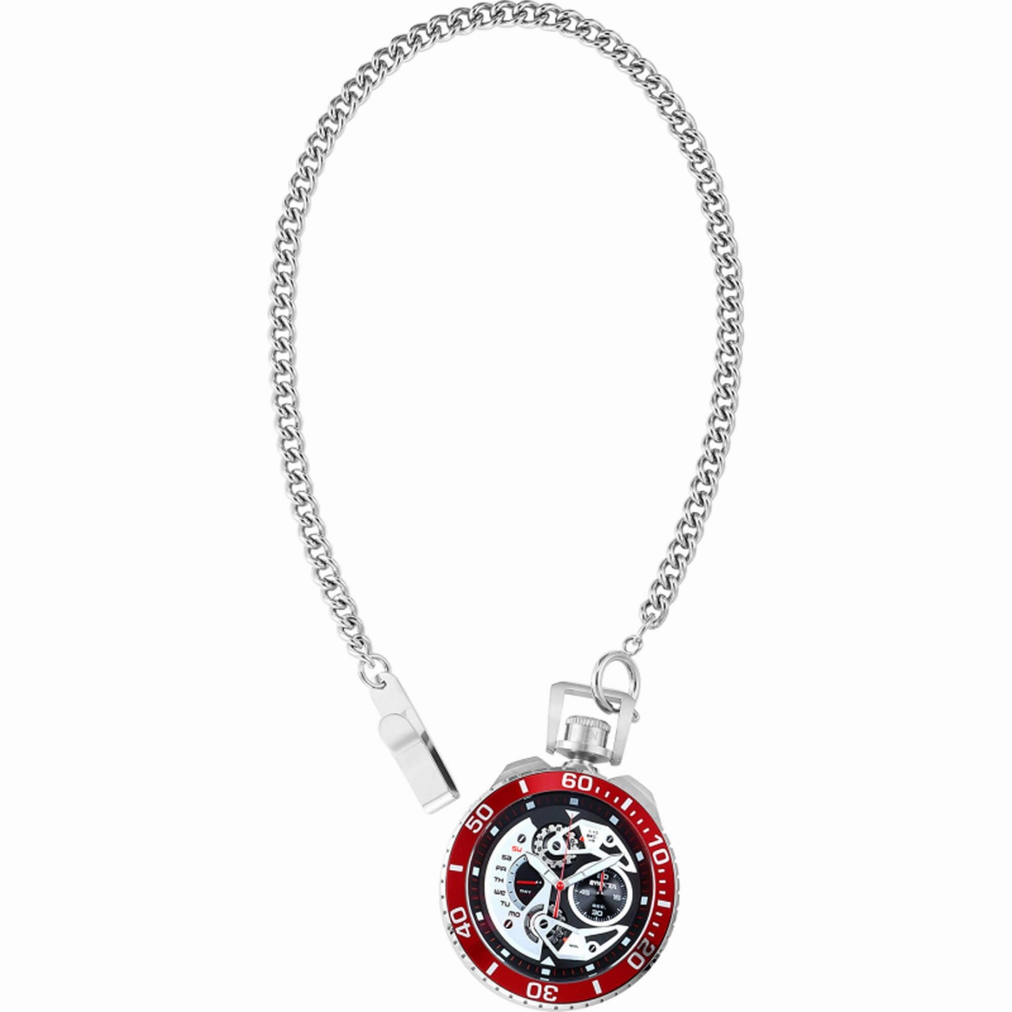 Invicta Men's Pocket Watch - Pro Diver Red Rotating Bezel Chronograph | 35439