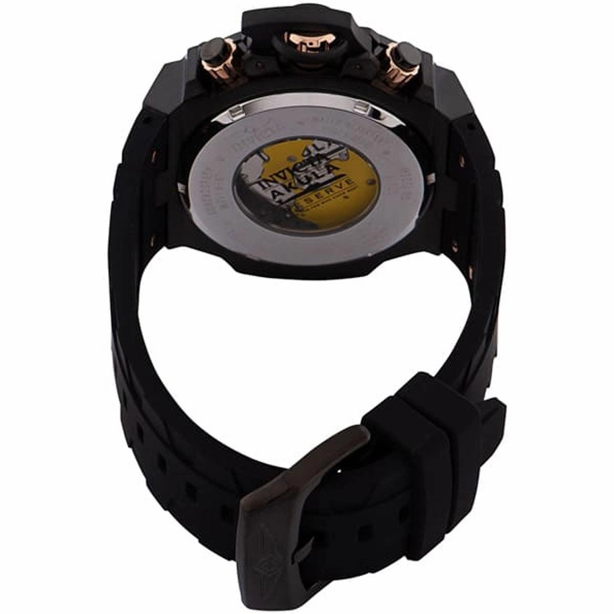 Invicta Men's Quartz Chronograph Watch - Akula Black and RG Dial Strap | 31896
