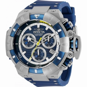 Invicta Men's Quartz Chronograph Watch - Akula Blue and Silver Dial Strap | 31892