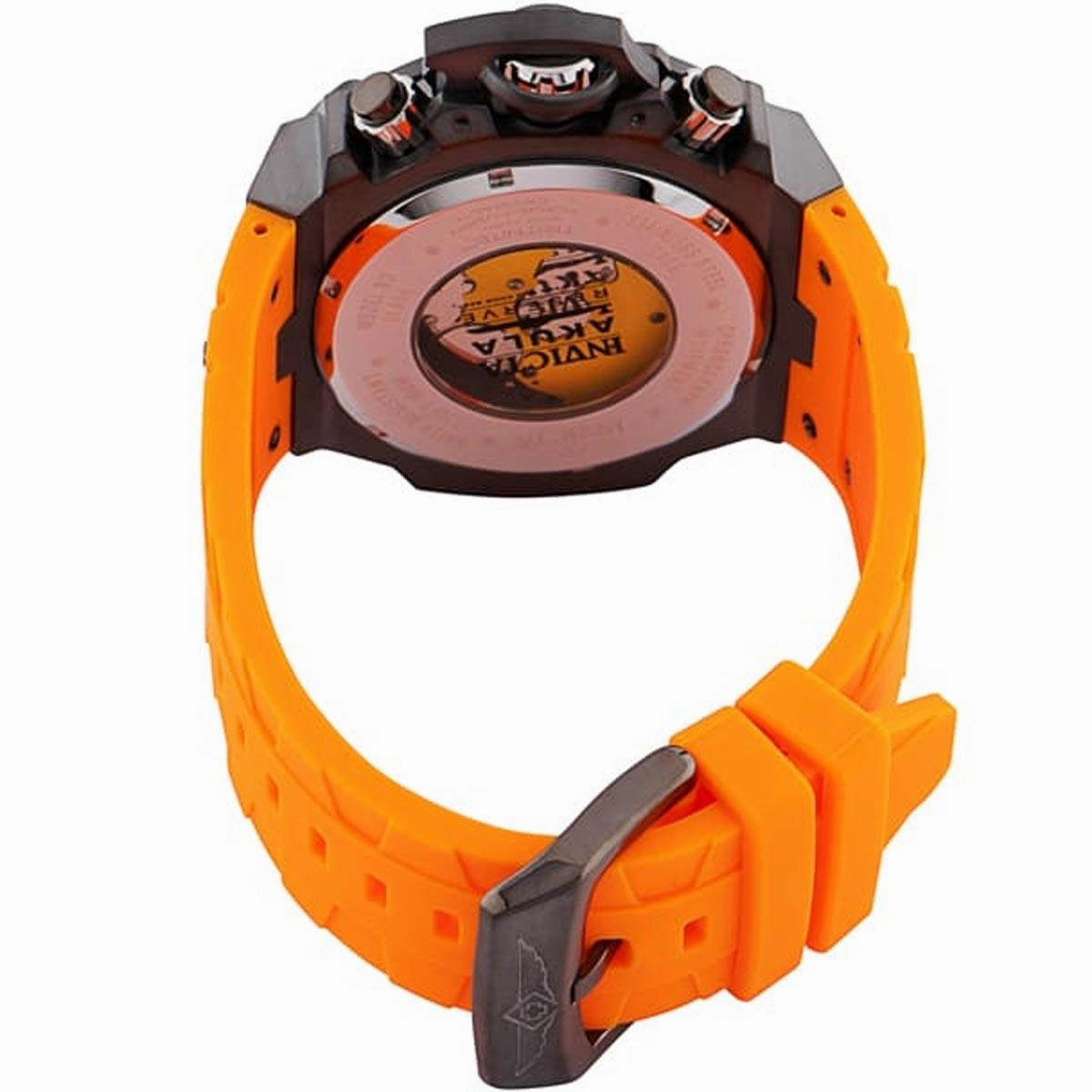 Invicta Men's Quartz Chronograph Watch - Akula Orange Silicone Rubber Strap | 31894
