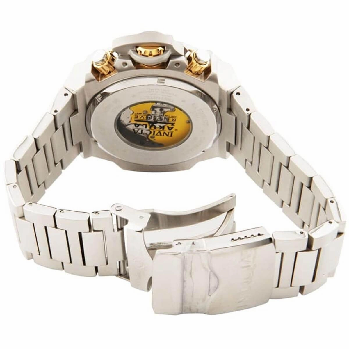 Invicta Men's Quartz Watch - Akula Chronograph Silver Tone Bracelet | 31866