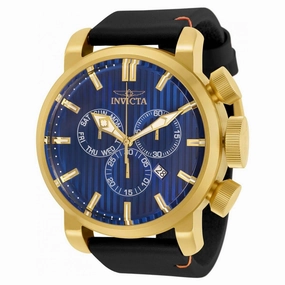 Invicta Men's Quartz Watch - Aviator Blue Dial Leather Strap | 31773