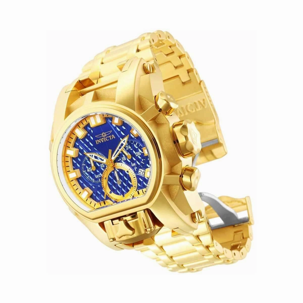 Invicta Men's Quartz Watch - Bolt Chronograph Yellow Gold Steel Bracelet | 31552
