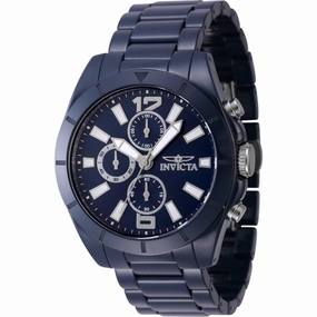 Invicta Men's Quartz Watch - Ceramics Chronograph Blue Brass Dial Bracelet | 47332