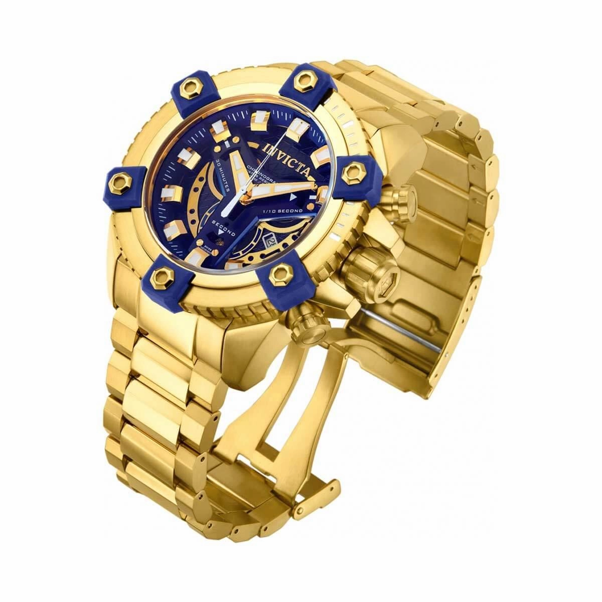 Invicta Men's Quartz Watch - Coalition Forces Chrono Yellow Gold Bracelet | 19582
