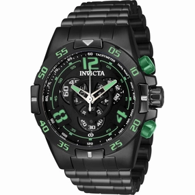 Invicta Men's Quartz Watch - Corduba Chronograph Black Dial SS Bracelet | 34984
