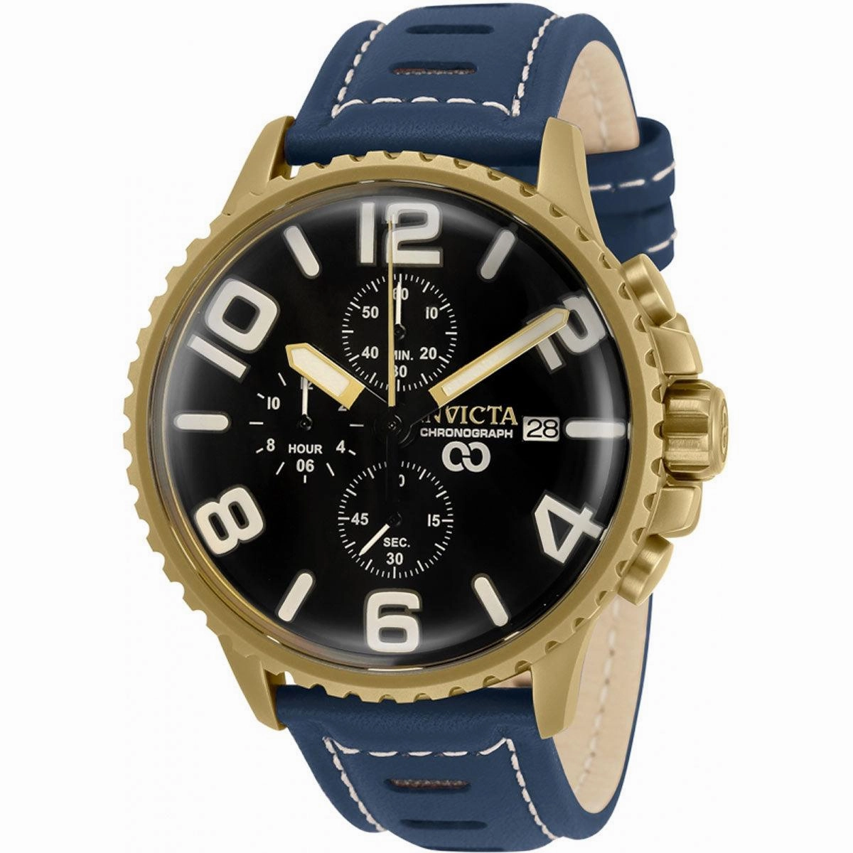 Invicta Men's Quartz Watch - Corduba Chronograph Blue Leather Strap | 32692