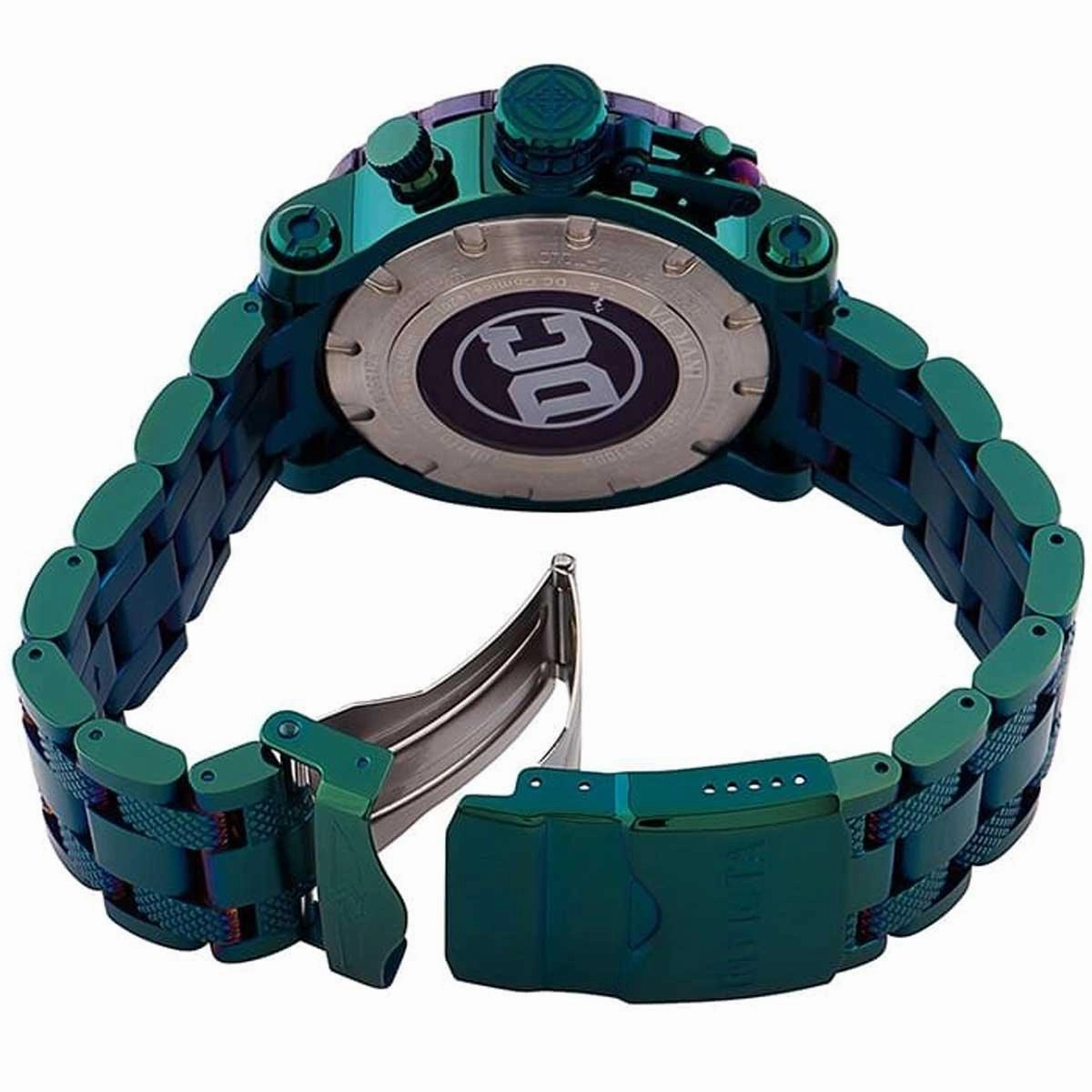 Invicta Men's Quartz Watch - DC Comics Joker Chronograph Green SS Bracelet | 34832