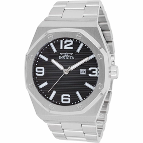 Invicta Men's Quartz Watch - Huracan Black Dial Stainless Steel Bracelet | 45781