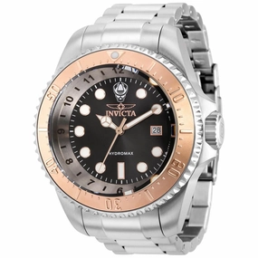 Invicta Men's Quartz Watch - Hydromax Silver Tone and Rose Gold Bezel Bracelet | 38017