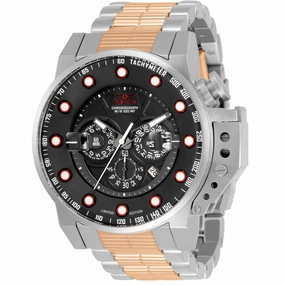 Invicta Men's Quartz Watch - I-Force Chronograph Black Dial Two Tone Bracelet | 33410