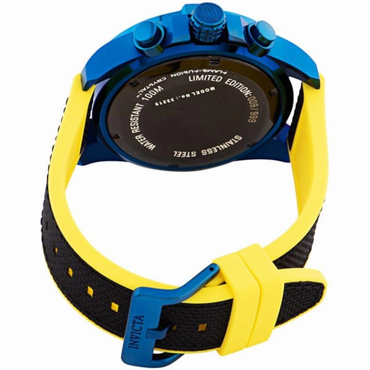 Invicta Men's Quartz Watch - Jason Taylor Chronograph Blue and Yellow Dial | 33219