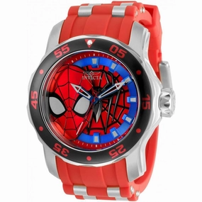 Invicta Men's Quartz Watch - Marvel Spiderman Black and Silver Tone Strap | 34742