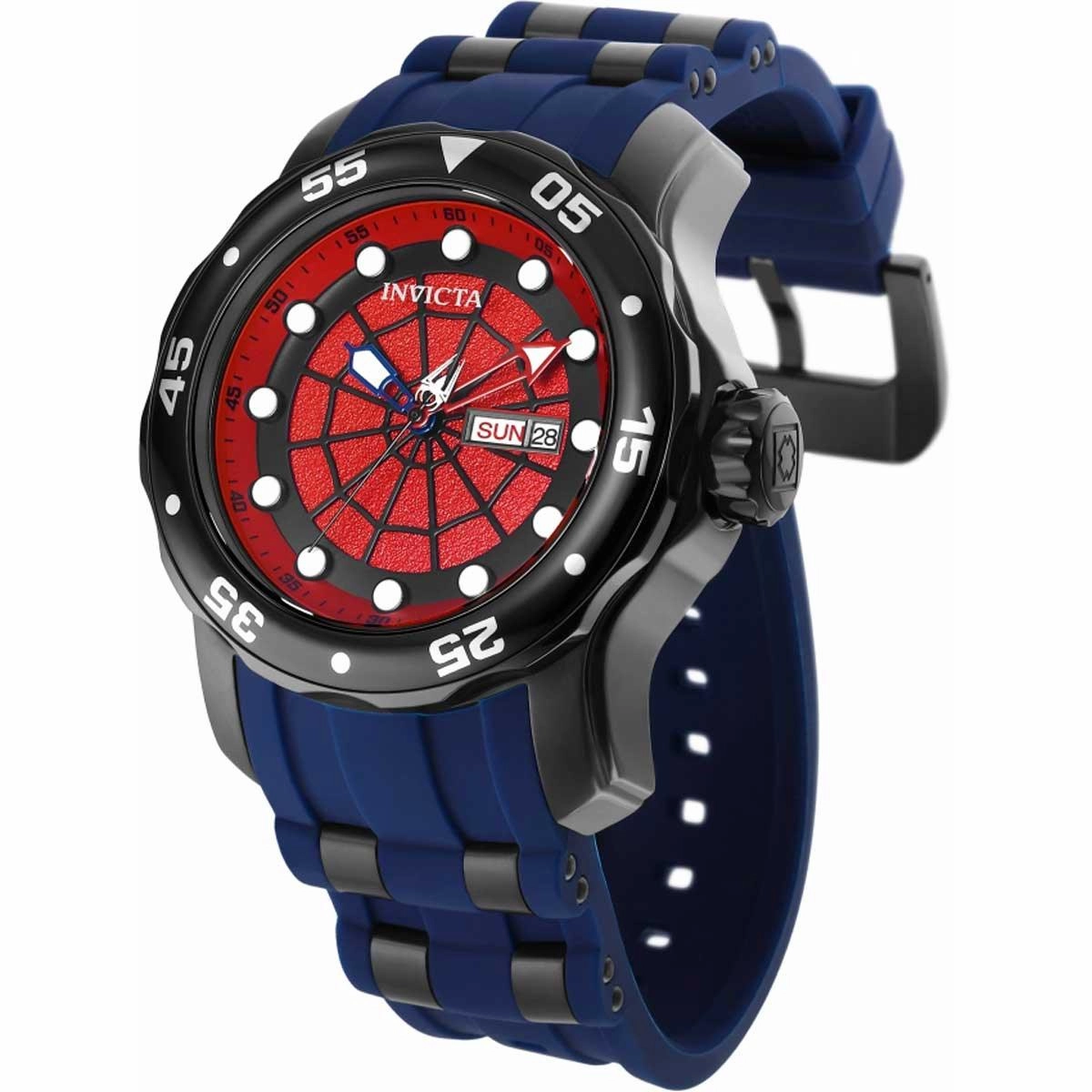 Invicta Men's Quartz Watch - Marvel Spiderman Day-Date Black and Red Dial | 25699