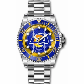 Invicta Men's Quartz Watch - NFL Los Angeles Rams Blue and Yellow Dial | 43330