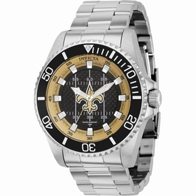 Invicta Men's Quartz Watch - NFL New Orleans Saints Stainless Steel Bracelet | 36941