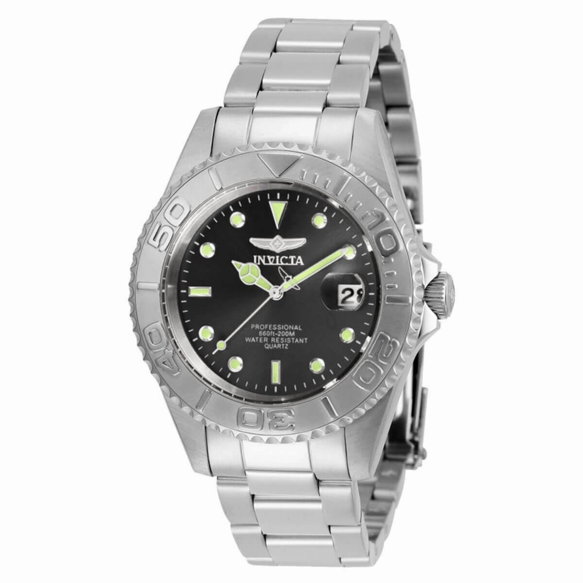 Invicta Men's Quartz Watch - Pro Diver Black Dial Stainless Steel | 29937