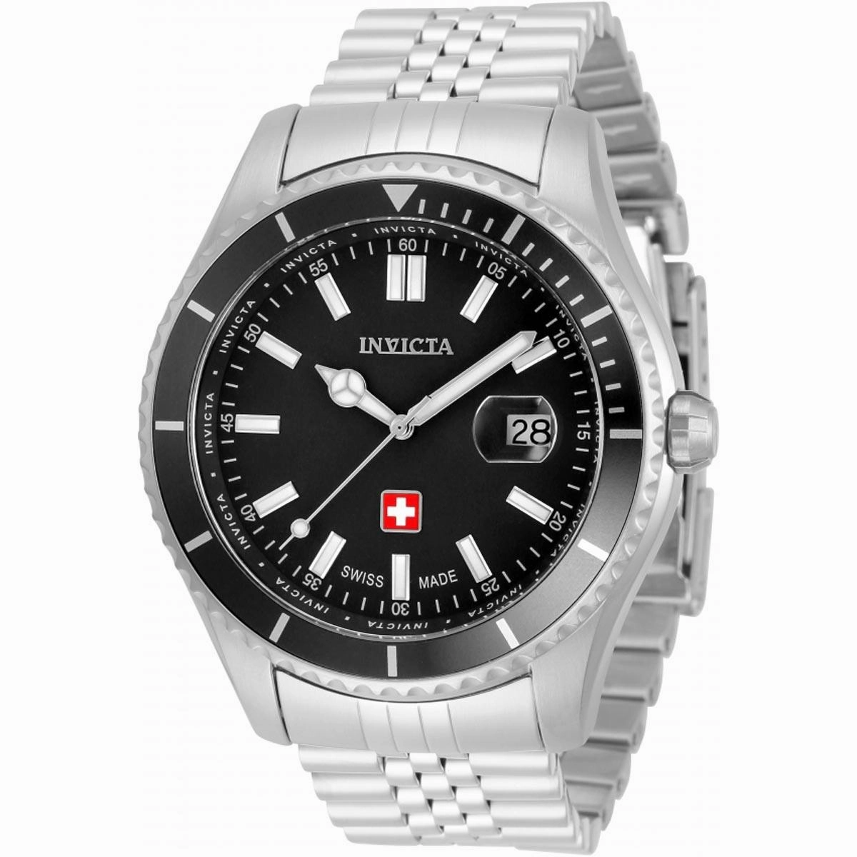 Invicta Men's Quartz Watch - Pro Diver Black Dial Stainless Steel Bracelet | 33437