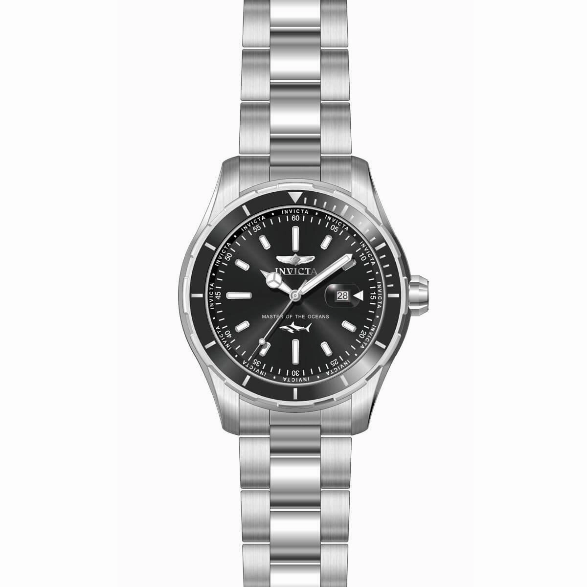 Invicta Men's Quartz Watch - Pro Diver Black Dial Stainless Steel Bracelet | 35590