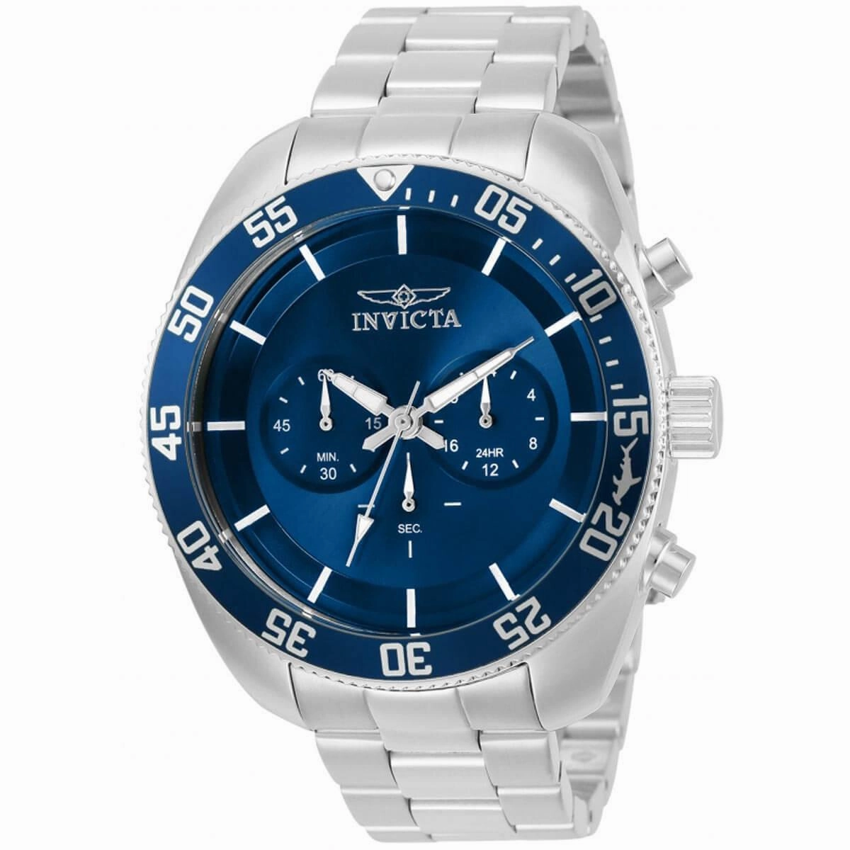 Invicta Men's Quartz Watch - Pro Diver Chronograph Blue Dial Bracelet | 30055