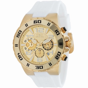 Invicta Men's Quartz Watch - Pro Diver Chronograph Date White Rubber Strap | 37755