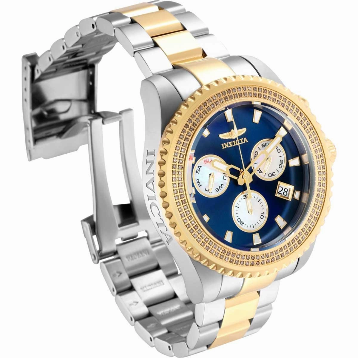 Invicta Men's Quartz Watch - Pro Diver Chronograph Two Tone Bracelet | 31838