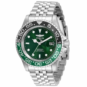 Invicta Men's Quartz Watch - Pro Diver Green Dial Stainless Steel Bracelet | 34105