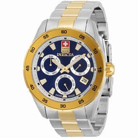 Invicta Men's Quartz Watch - Pro Diver Quartz Two Tone Case Blue Dial Bracelet | 33476