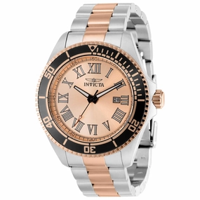 Invicta Men's Quartz Watch - Pro Diver Rose Gold Tone Dial Two Tone Bracelet | 15001