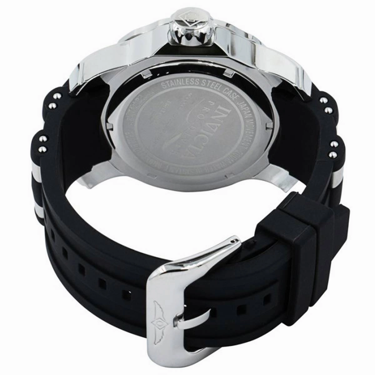 Invicta Men's Quartz Watch - Pro Diver Rotating Bezel Black and Silver Strap | 39096