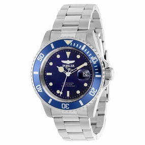 Invicta Men's Quartz Watch - Pro Diver Silver Tone and Blue Rotating Bezel | 37156